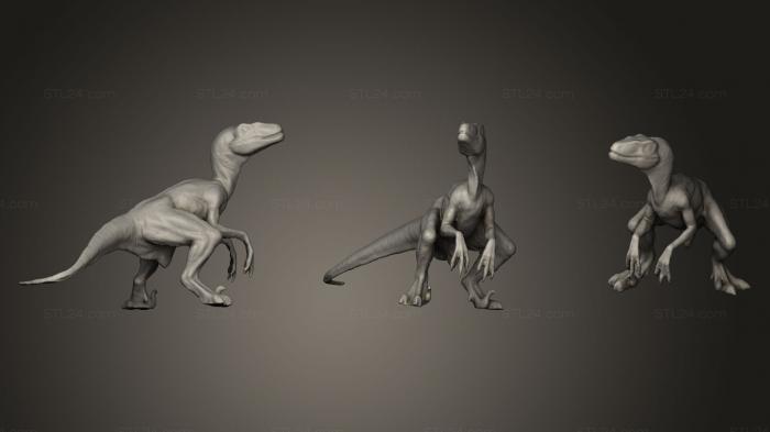 Animal figurines (Raptor test, STKJ_0408) 3D models for cnc